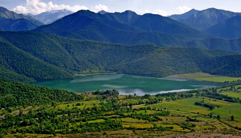 Nohur Lake (Nohurgol), Gabala, Azerbaijan